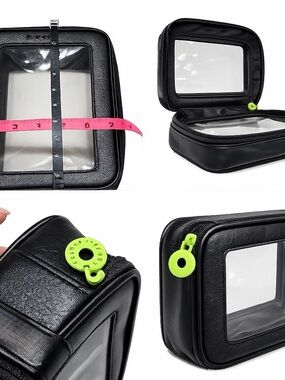 Sephora Clear Travel Makeup Bag Double Zip Black Cosmetic Organizer-Clean Girl